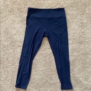 Athleta Navy Elation 7/8 Tight